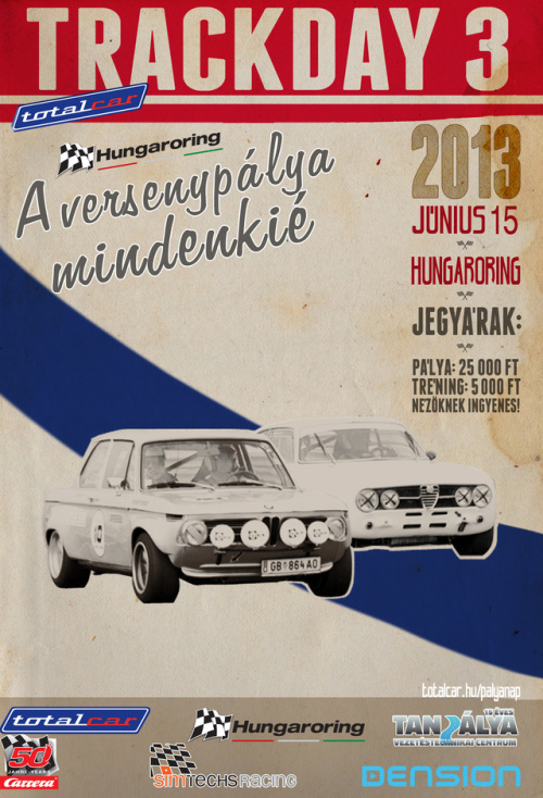 Programajánló: Totalcar Trackday 3 (2013.06.15, Hungaroring)